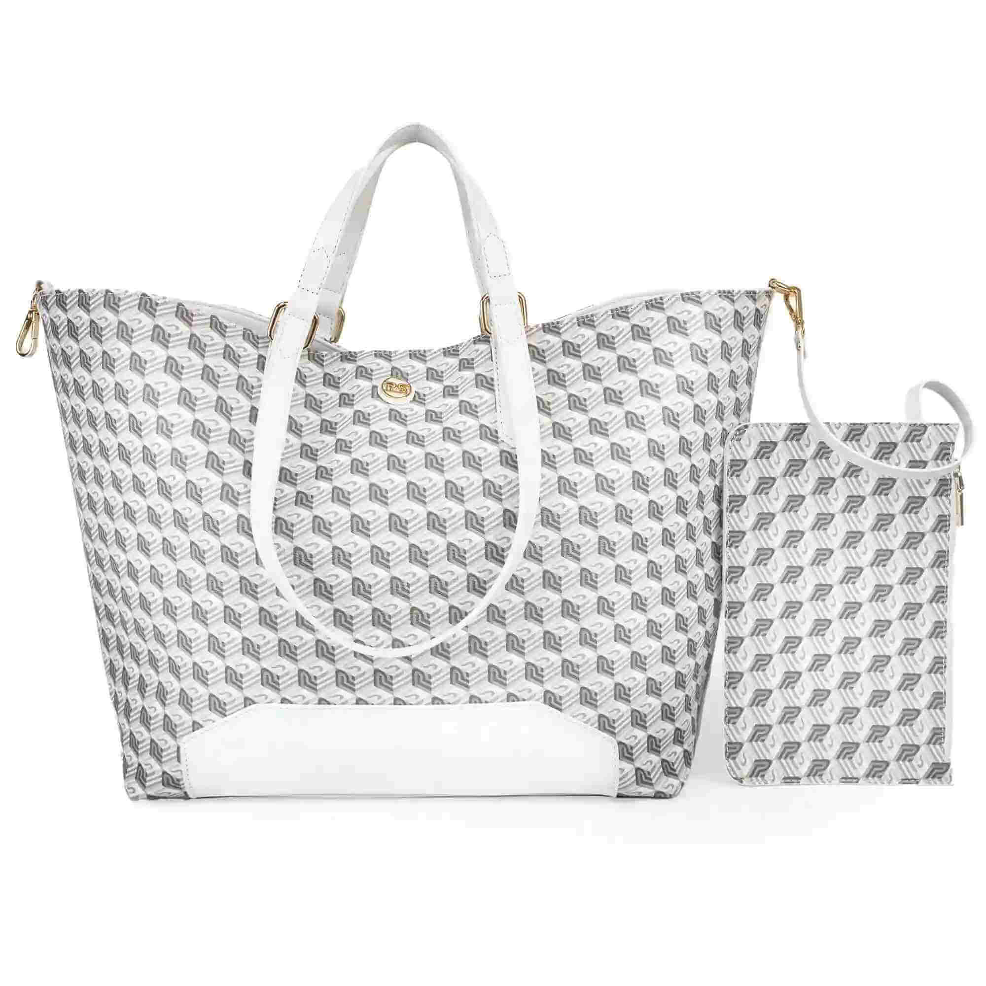 Tory White Tote Bag