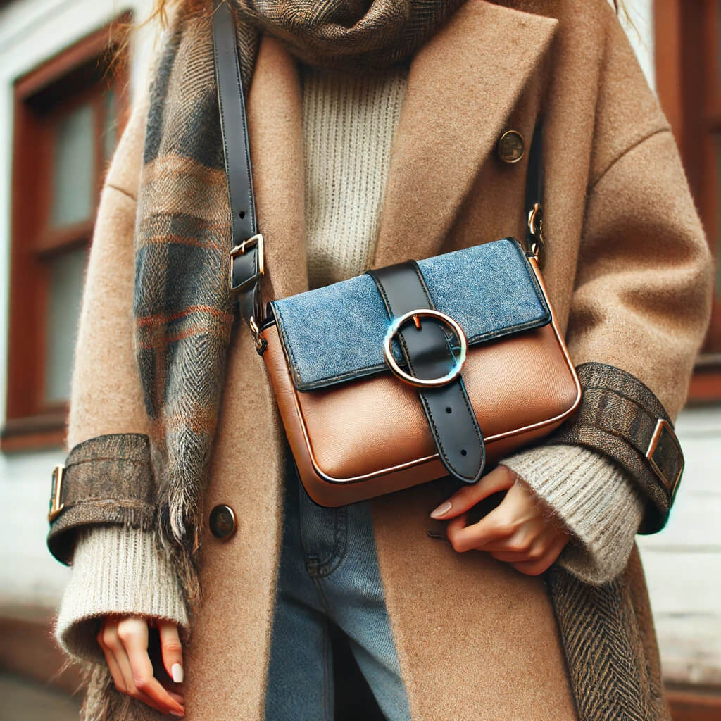 Layer your crossbody bag over a coat