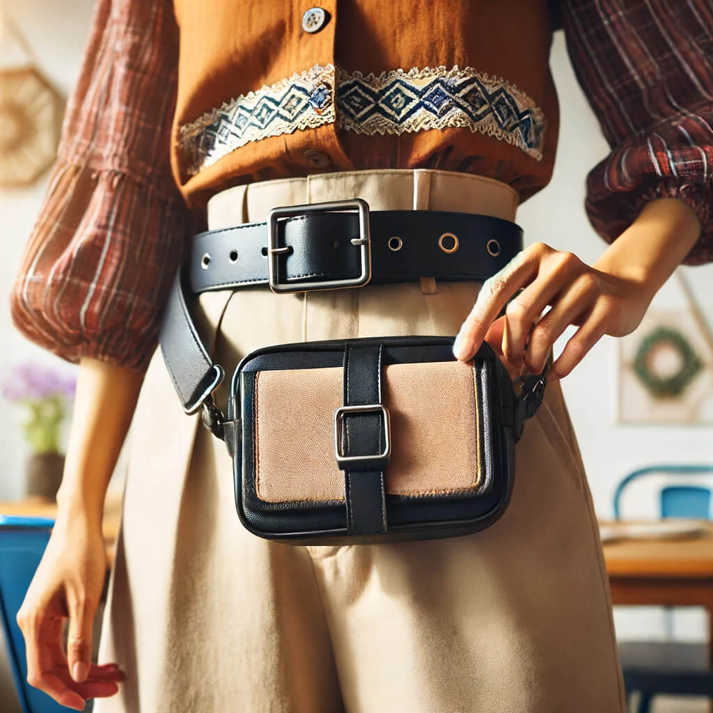 convert your crossbody bag into a belt bag